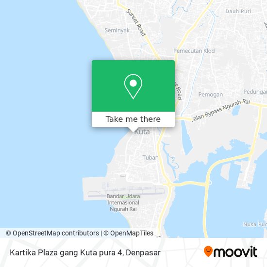 Kartika Plaza gang Kuta pura 4 map