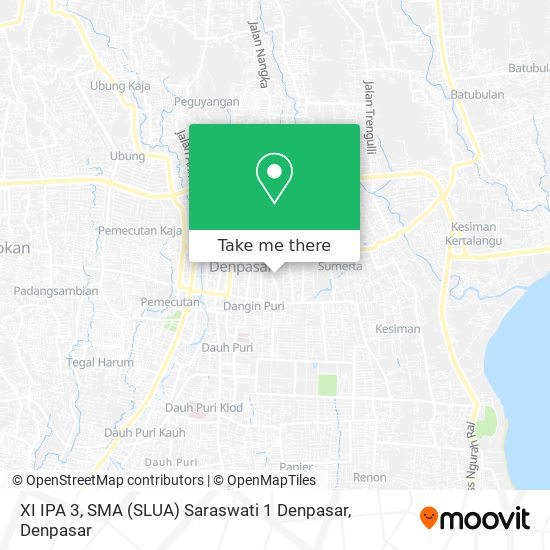 XI IPA 3, SMA (SLUA) Saraswati 1 Denpasar map