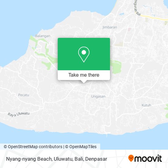 Nyang-nyang Beach, Uluwatu, Bali map