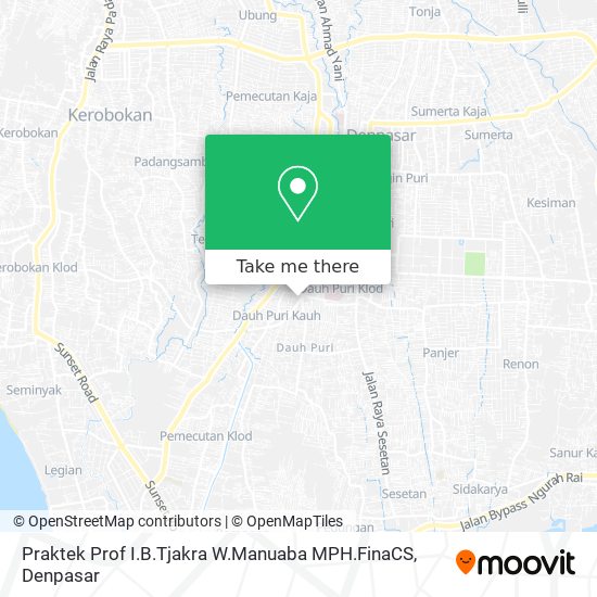 Praktek Prof I.B.Tjakra W.Manuaba MPH.FinaCS map