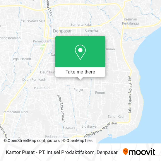 Kantor Pusat - PT. Intisel Prodaktifakom map