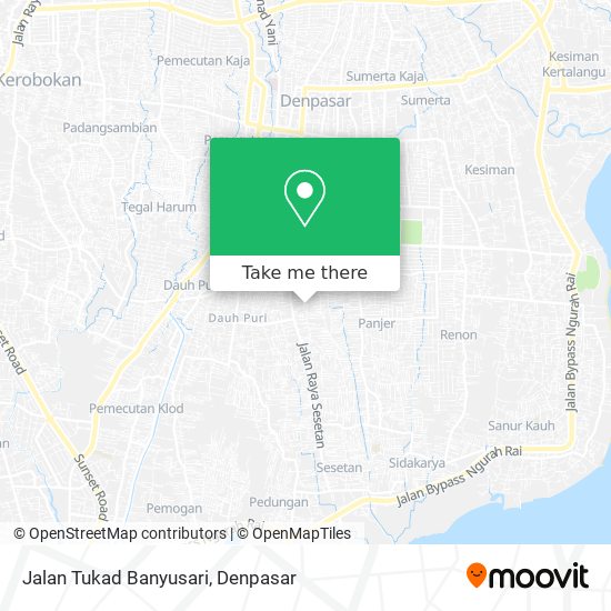 Jalan Tukad Banyusari map