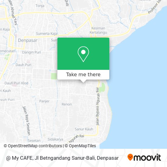 @ My CAFE, Jl Betngandang Sanur-Bali map