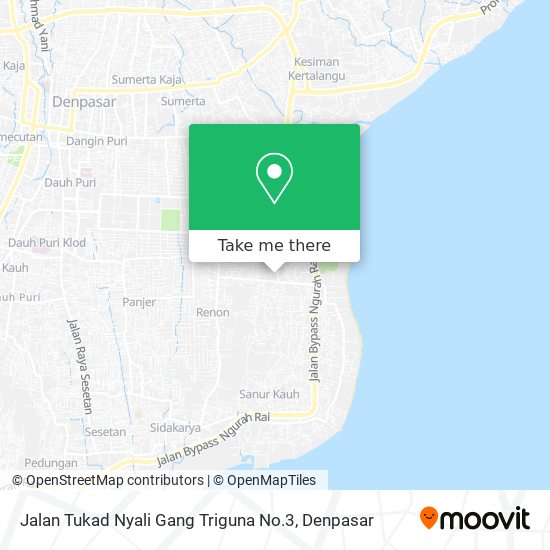 Jalan Tukad Nyali Gang Triguna No.3 map
