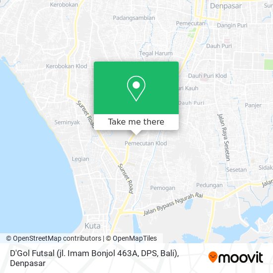 D'Gol Futsal (jl. Imam Bonjol 463A, DPS, Bali) map