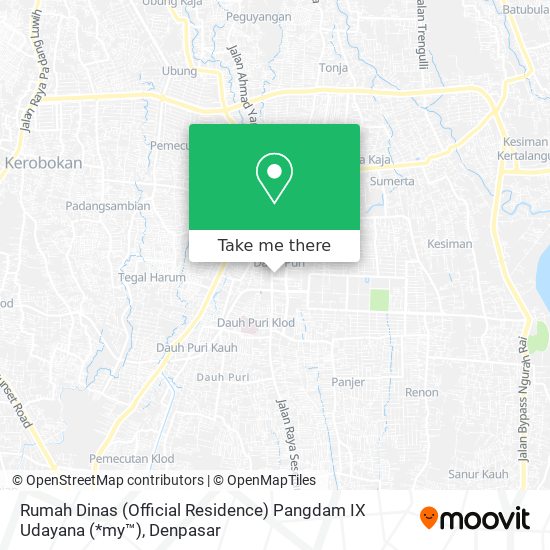 Rumah Dinas (Official Residence) Pangdam IX Udayana (*my™) map