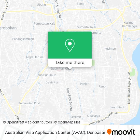 Australian Visa Application Center (AVAC) map