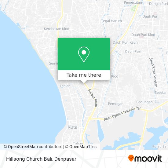 Hillsong Church Bali map