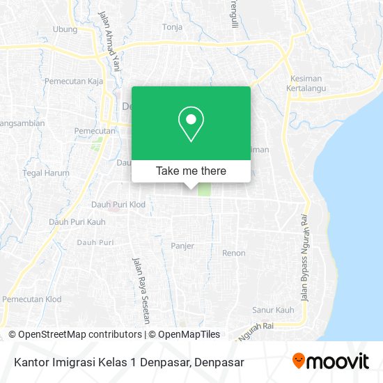 Kantor Imigrasi Kelas 1 Denpasar map