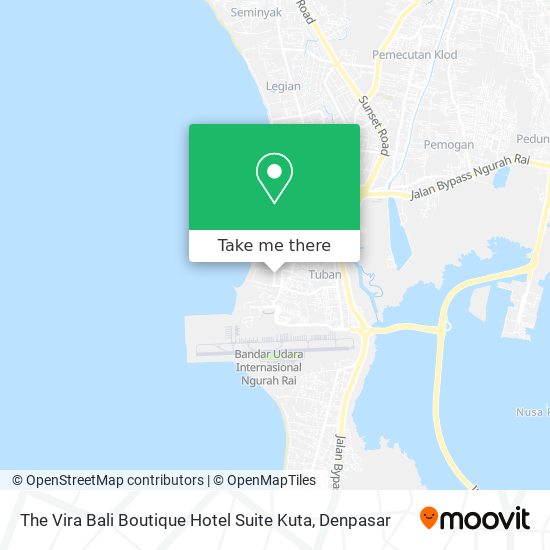 The Vira Bali Boutique Hotel Suite Kuta map