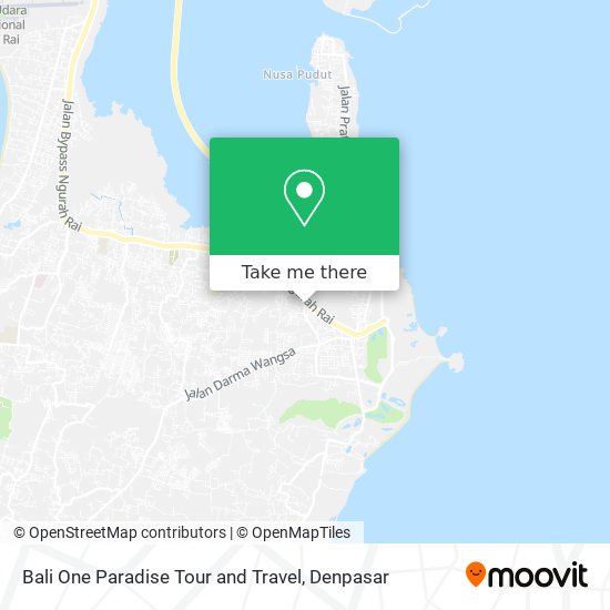 Bali One Paradise Tour and Travel map