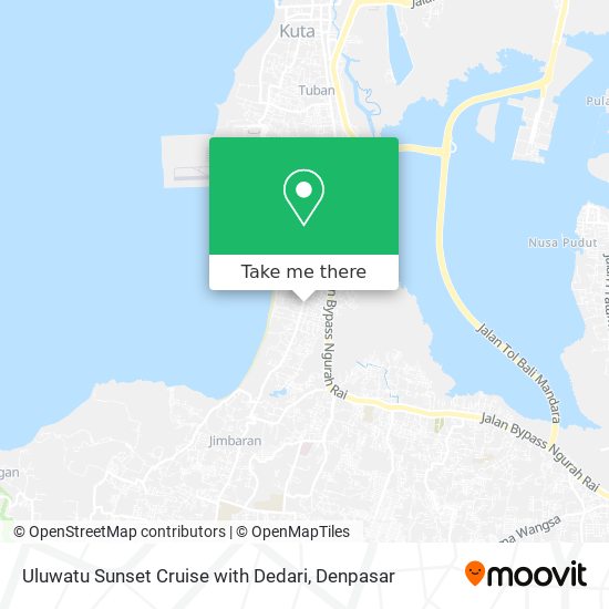 Uluwatu Sunset Cruise with Dedari map
