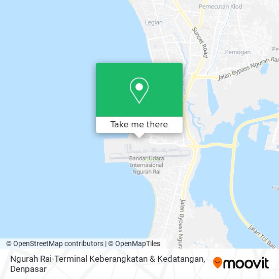 Ngurah Rai-Terminal Keberangkatan & Kedatangan map