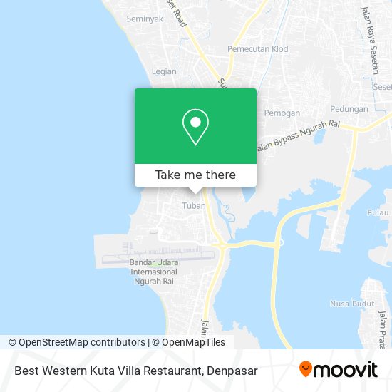 Best Western Kuta Villa Restaurant map