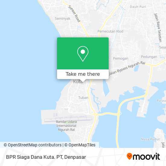 BPR Siaga Dana Kuta. PT map