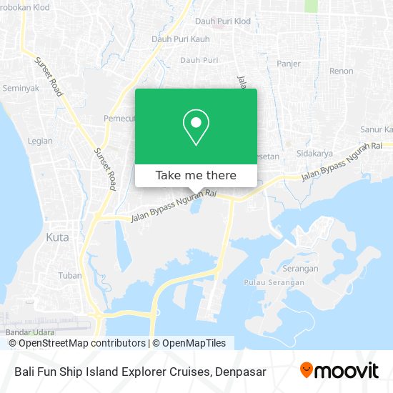 Bali Fun Ship Island Explorer Cruises map