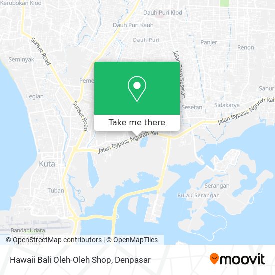 Hawaii Bali Oleh-Oleh Shop map