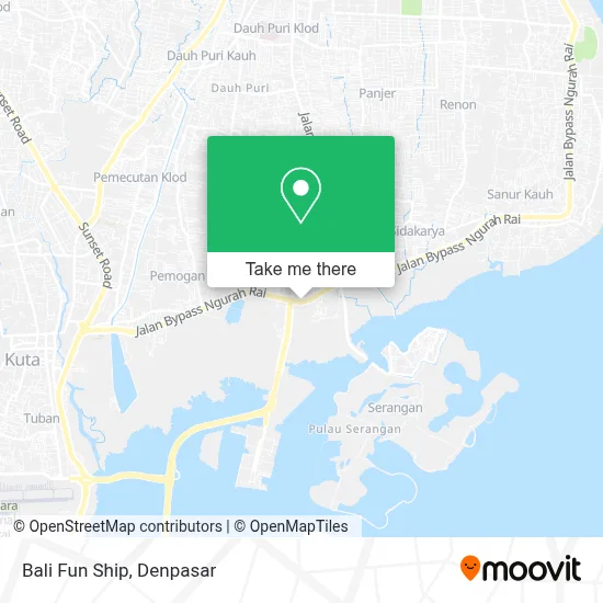 Bali Fun Ship map