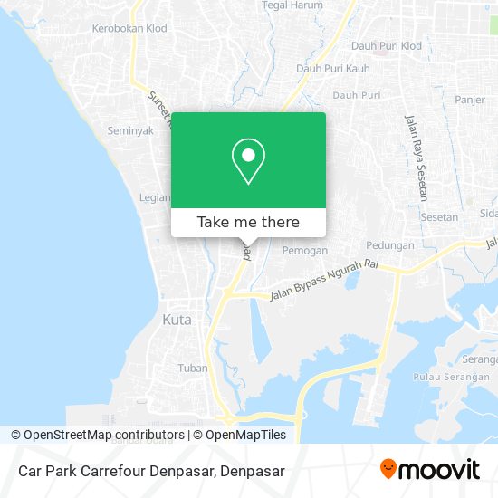 Car Park Carrefour Denpasar map