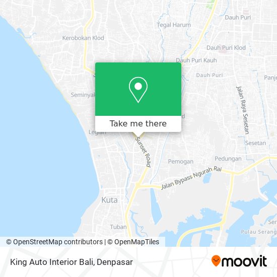 King Auto Interior Bali map