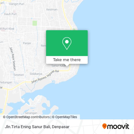 Jln.Tirta Ening Sanur Bali map