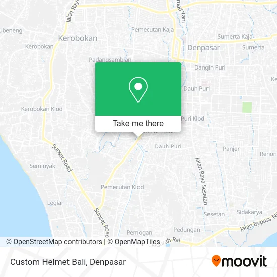 Custom Helmet Bali map