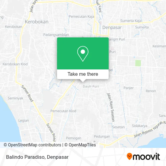 Balindo Paradiso map