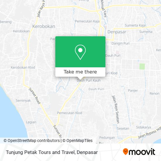 Tunjung Petak Tours and Travel map