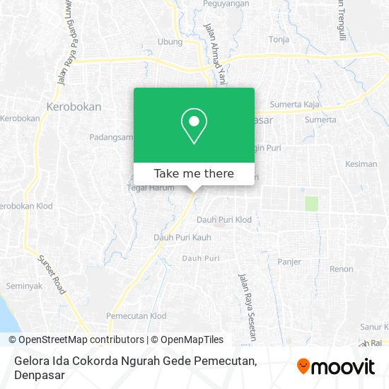 Gelora Ida Cokorda Ngurah Gede Pemecutan map
