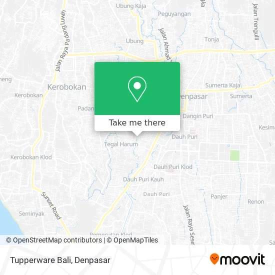 Tupperware Bali map