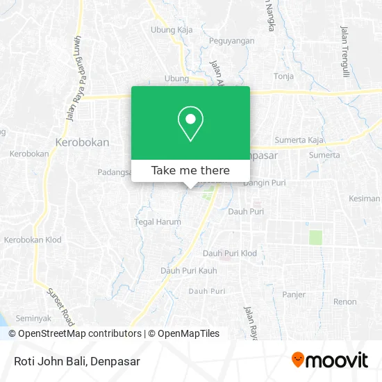 Roti John Bali map