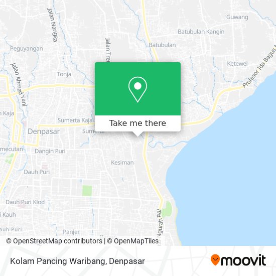 Kolam Pancing Waribang map