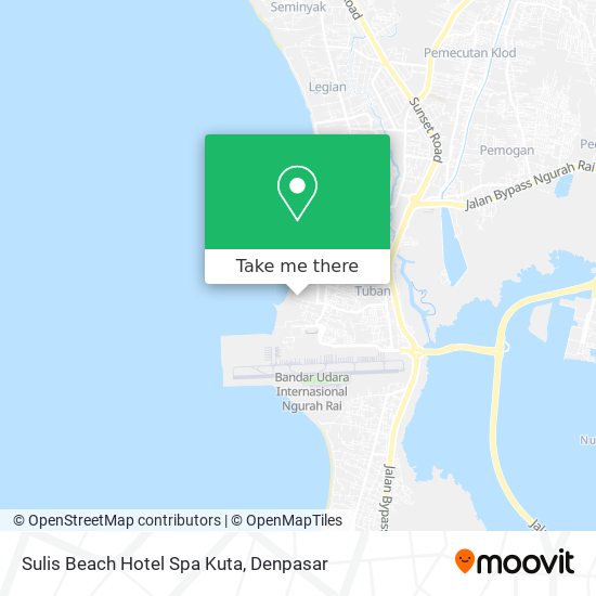 Sulis Beach Hotel Spa Kuta map