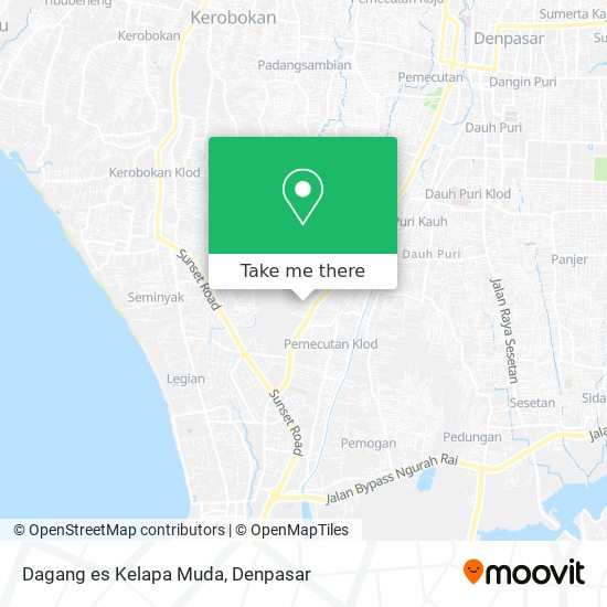 Dagang es Kelapa Muda map