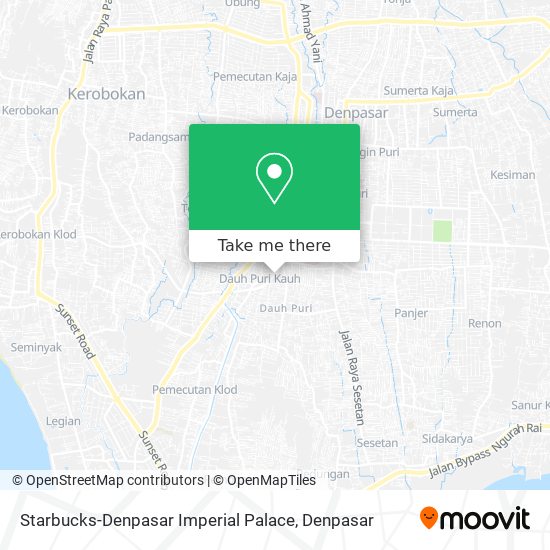 Starbucks-Denpasar Imperial Palace map