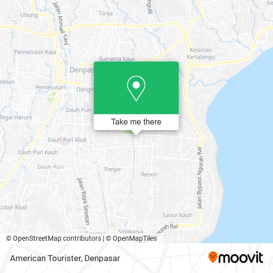 American Tourister map