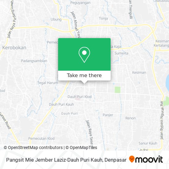 Pangsit Mie Jember Laziz-Dauh Puri Kauh map