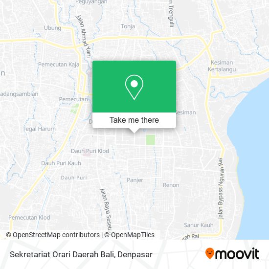 Sekretariat Orari Daerah Bali map