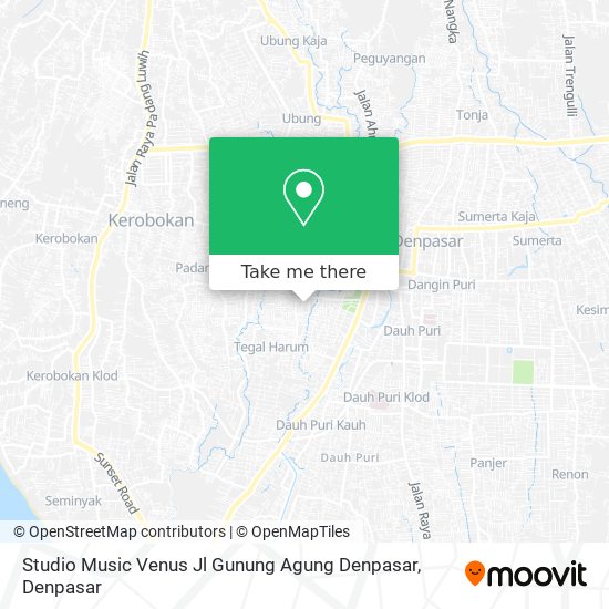 Studio Music Venus Jl Gunung Agung Denpasar map