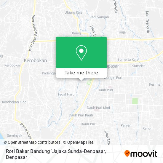 Roti Bakar Bandung 'Jajaka Sunda'-Denpasar map