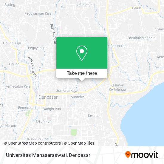Universitas Mahasaraswati map
