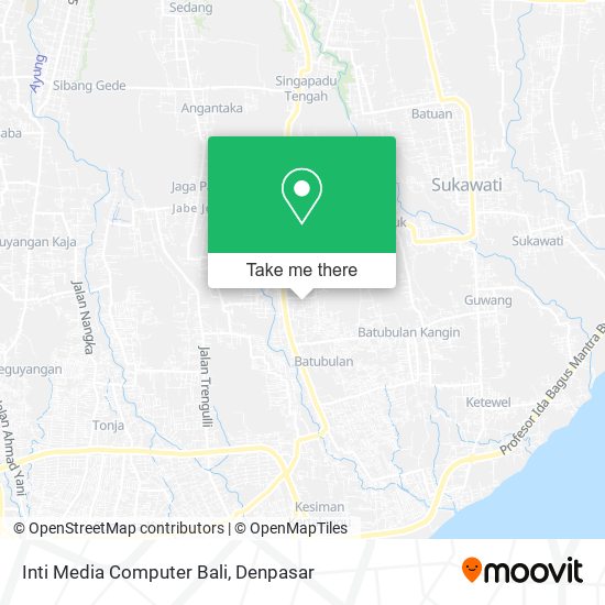 Inti Media Computer Bali map