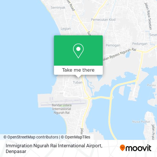 Immigration Ngurah Rai International Airport map