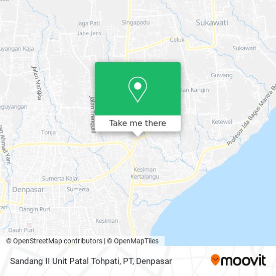 Sandang II Unit Patal Tohpati, PT map