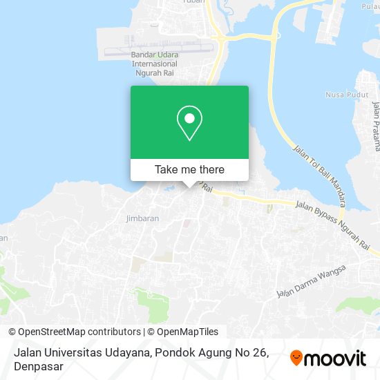Jalan Universitas Udayana, Pondok Agung No 26 map