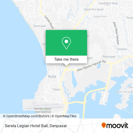 Serela Legian Hotel Bali map