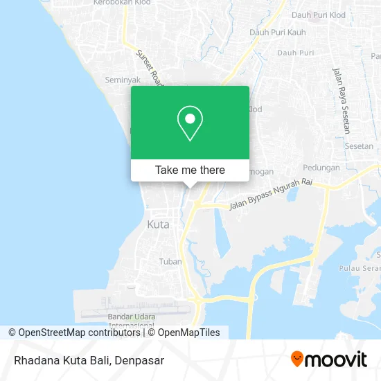 Rhadana Kuta Bali map
