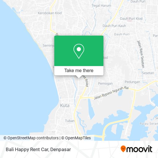 Bali Happy Rent Car map