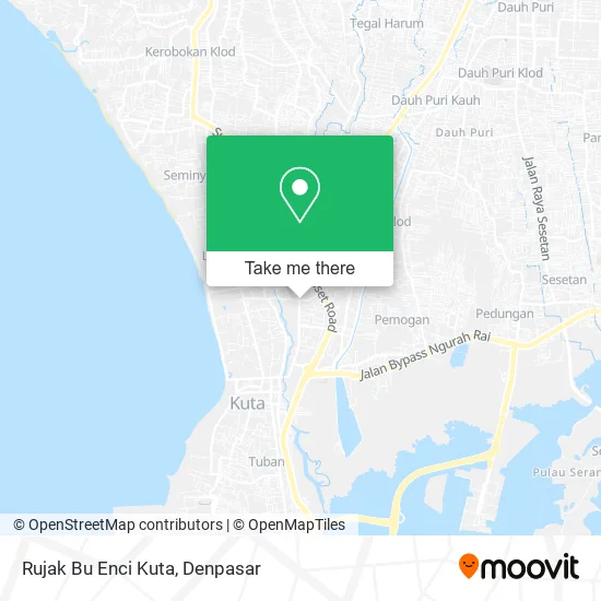 Rujak Bu Enci Kuta map