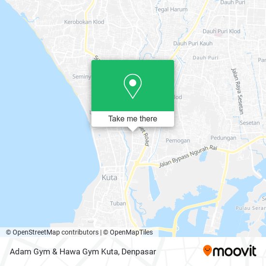Adam Gym & Hawa Gym Kuta map